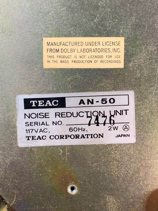 TEAC AN-50 Dolby Noise Reduction Unit, Vintage 1972, Owner's Manual Incuded Used gallery