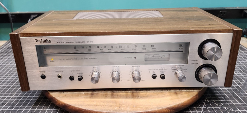 Technics BY Panasonic Stereo Receiver SA-80 Partially working 1 channel out