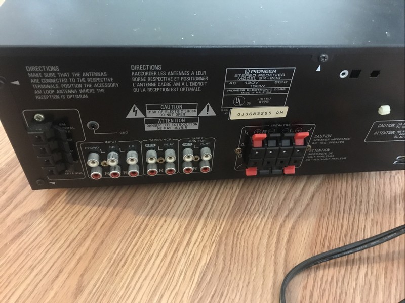 PIONEER SX-203 AM/FM Stereo Receiver Tested Working Great gallery