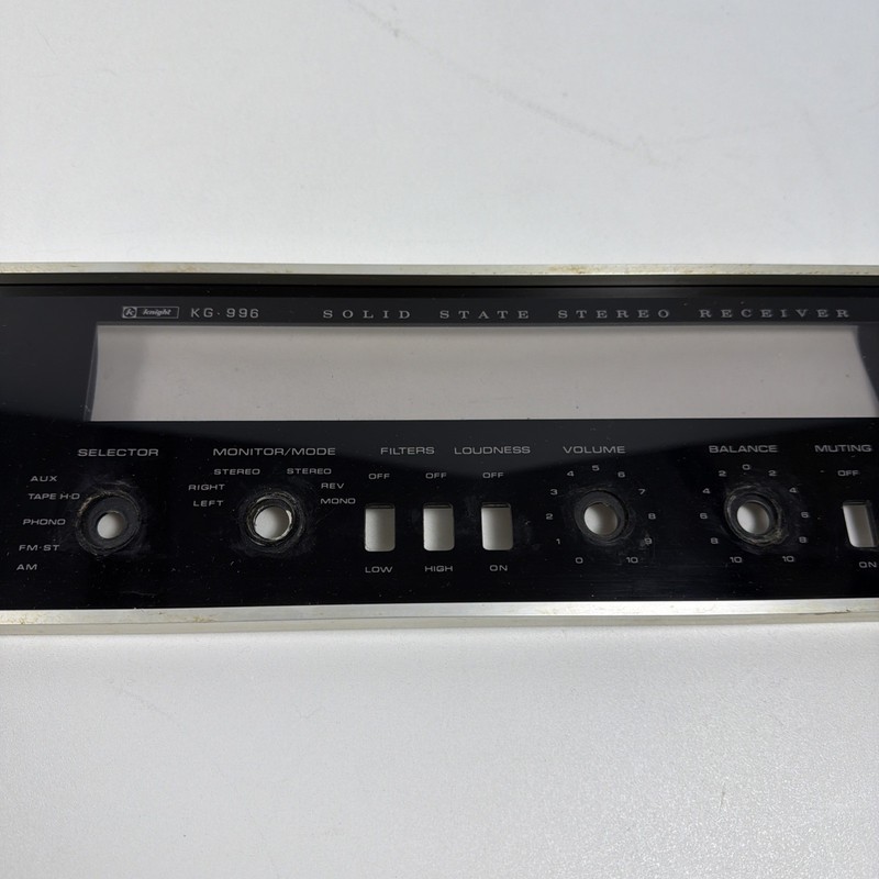 Vintage Knight Allied KG-966 Stereo Receiver Amplifier AM/FM OEM PART Faceplate gallery