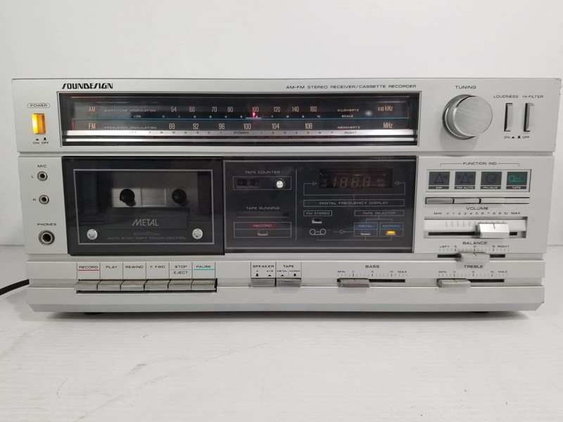 Vintage SOUNDESIGN 5772 AM FM Stereo Cassette Tape Player Receiver TESTED gallery