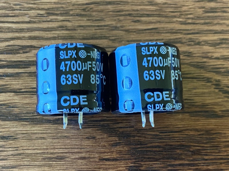 2 Replacement Main Filter Capacitors CDE 4700 uf 50v 30mm SX-424 Harman 430 730