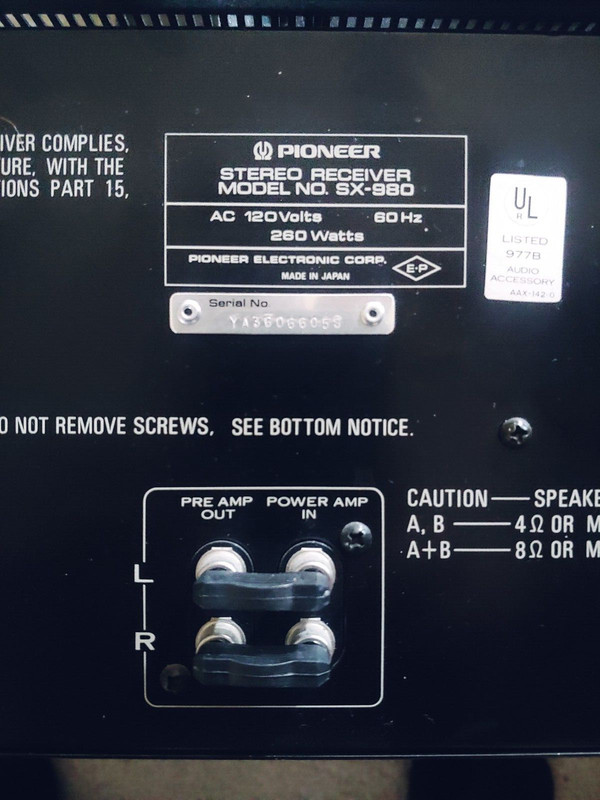 pioneer SANSUI sx pre amp main jumpers sx 850 950 980 1050 1080 1250 1280 1980