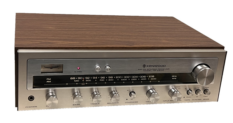 Vintage Kenwood KR-2600, 15W AM/FM Hi-Fi Stereo receiver 1975, Pro. Serviced.