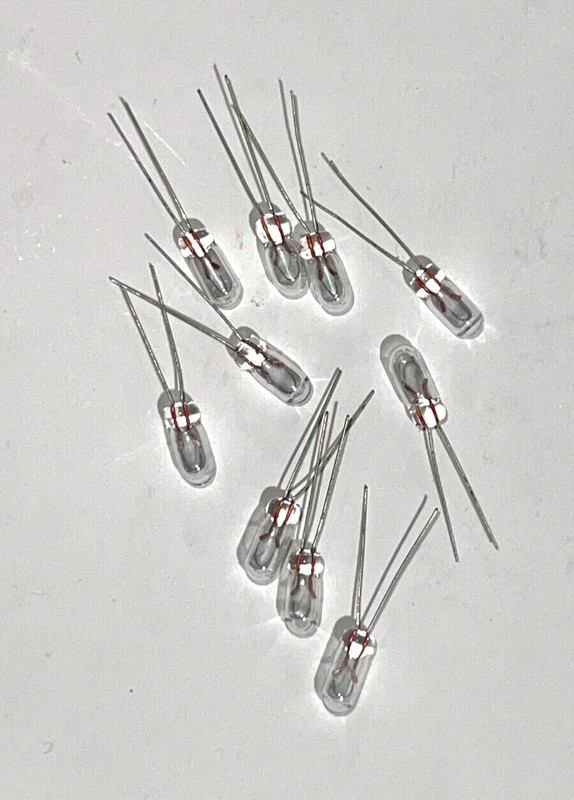 10 Grain of Wheat Bulbs 12-13.8v/Vintage Stereo Indicator Lamp Bulb 3mm diameter