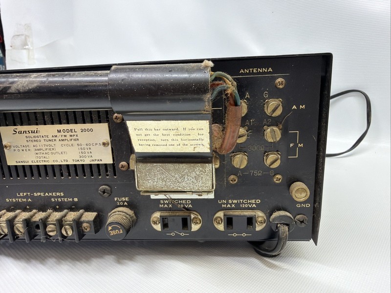 Sansui Model 2000 Stereo AM/FM MPX Tuner Amplifier Parts gallery
