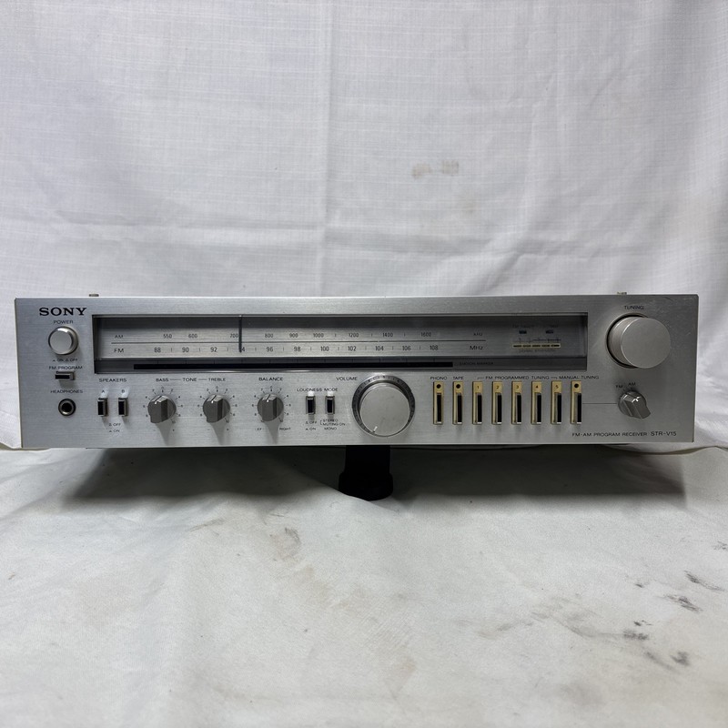 SONY STR-V15 Stereo AM-FM Receiver Programmable Presets – READ DESCRIPTION –