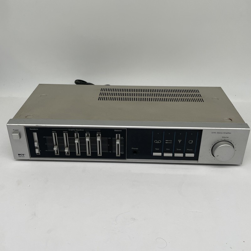 MCS Stereo Amplifier 2245 Receiver W/ Phono VTG Silver *PARTS OR REPIAR