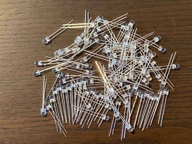 100 New Grain-of-Wheat LED Bulbs 12v Lamps Vintage Receiver Lights 4MM Bare Wire