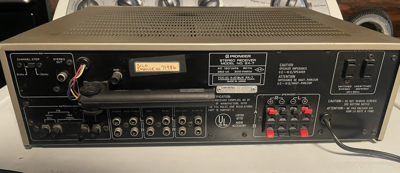 Vintage Pioneer SX7 SX-7 Computer Controlled Stereo Receiver 300W Japan Working gallery