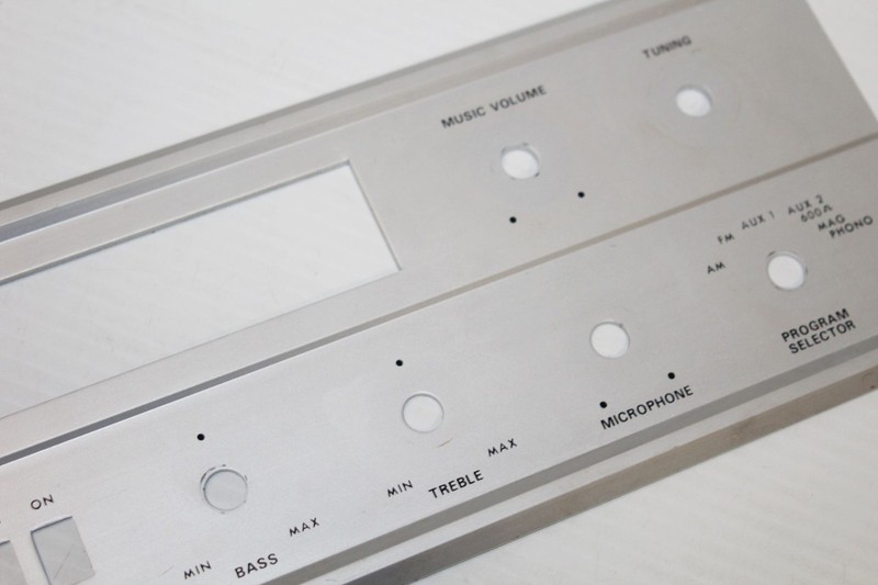 Aluminum Front Case Face Plate - Vintage Grommes Precision Receiver Amp 512 Part gallery