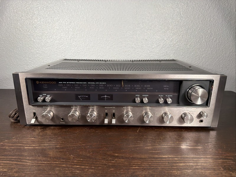 Vintage KENWOOD KR-6060 AM FM Stereo Tuner Amplifier Receiver TESTED (READ)