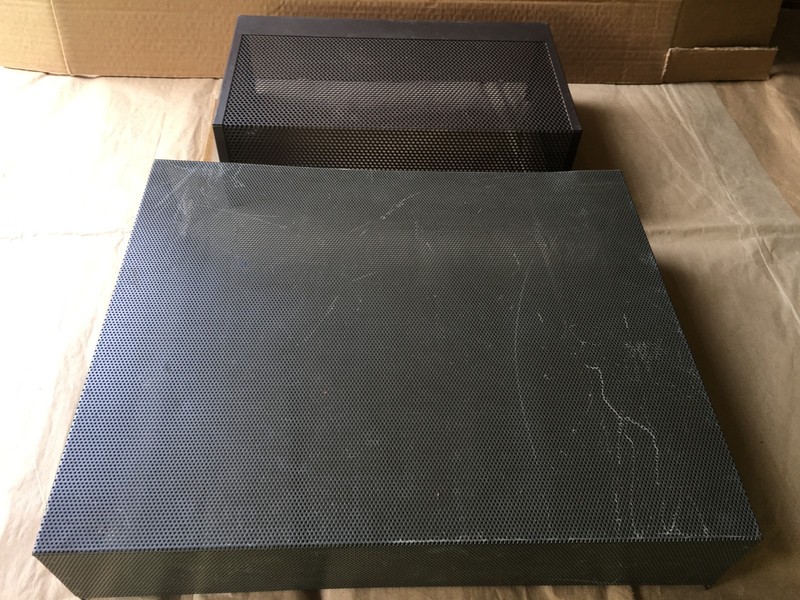 Vintage Stereo / Amp Perforated Metal Covers/Enclosures/ Lot of two
