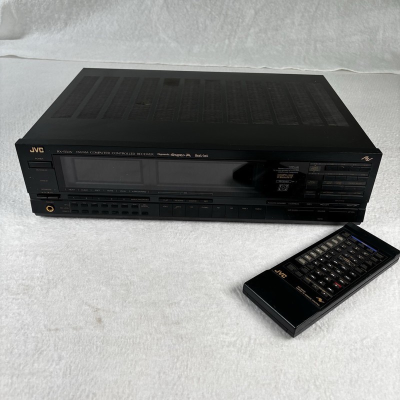 Vintage JVC jvc RX-550VBK Stereo Receiver W/ Remote Tested Works