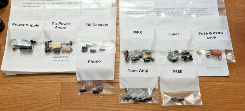 Marantz 2230 PARTIAL receiver rebuild restoration recap kit repair capacitor