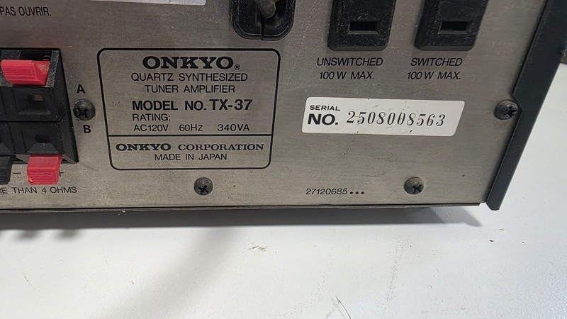 Onkyo TX-37 Quartz Synthesized Tuner AM/FM Stereo Amplifier gallery