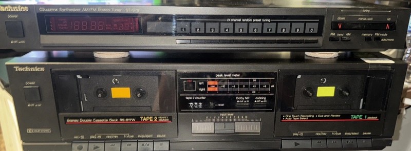 vintage Technics Receiver ST-S78 & Double Cassette Deck RS-B17W Read Description gallery