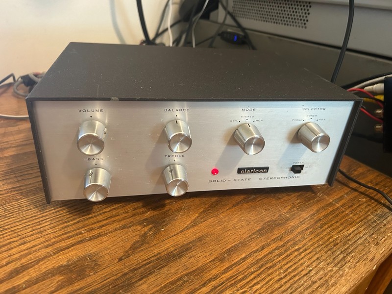 Claricon 36-135 Solid State Stereo Amplifier w/ Phono Input Tested Working Video