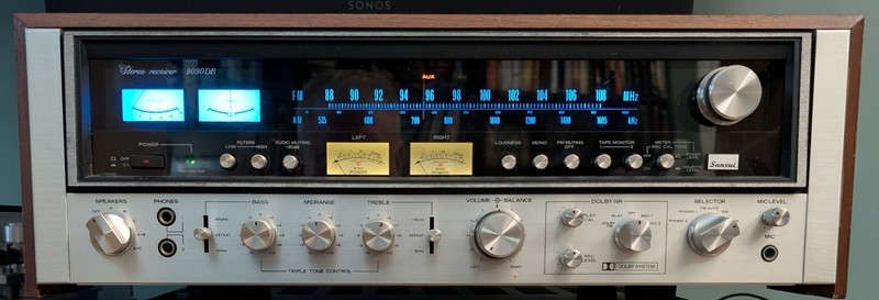Sansui 9090DB, Recapped, LED’s, Best Price for Condition, PLAY IT LOUD!!!