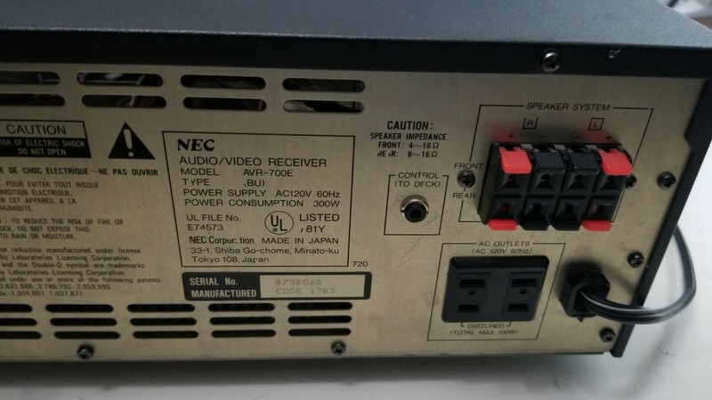NEC AVR-700 Vintage Stereo Receiver Nice gallery