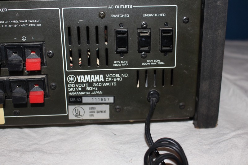 Yamaha CR-840 Natural Sound Stereo Receiver - Sold AS IS - No Feet gallery