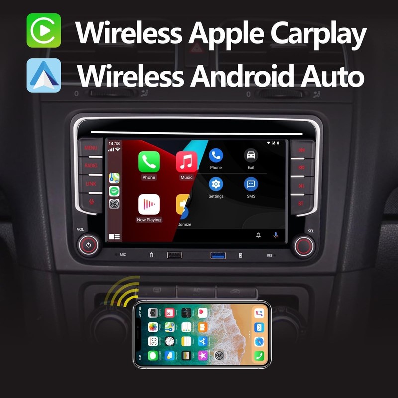 Upgrade Yzkong Car Stereo Compatible For Vw Passat Golf Mk5 Jetta Caddy Eos gallery