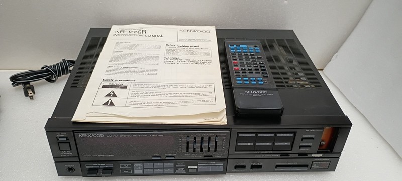 Kenwood AM-FM Stereo Receiver KR-V76R w/Remote Working MISSING VOLUME BUTTONS
