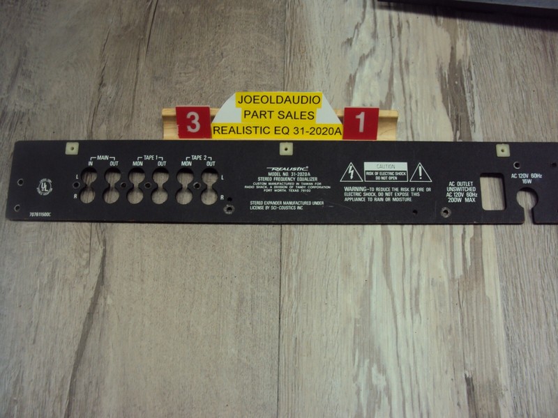 Realistic 31-2020A Back Panel & Mounting Screws. Read Below Parting out 31-2020A