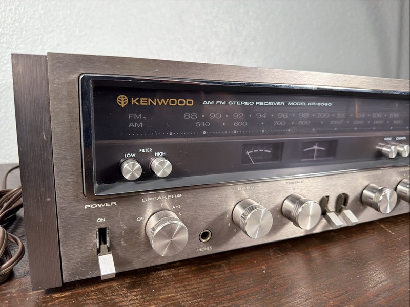Vintage KENWOOD KR-6060 AM FM Stereo Tuner Amplifier Receiver TESTED (READ) gallery