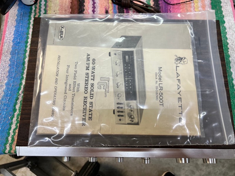 LAFAYETTE LR-500T AM / FM Solid State Receiver Tested Works Box & Manual 1968 gallery
