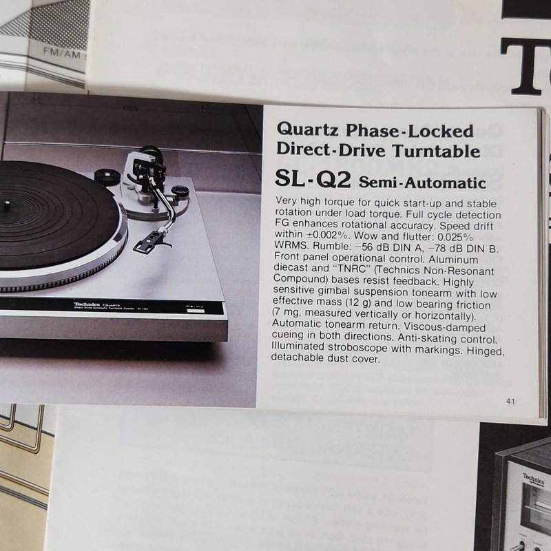 Technics By Panasonic SA 400 Receiver Operating Instructions + New Model Booklet gallery