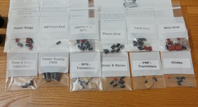 Marantz model 22 rebuild restoration recap upgrade kit repair filter capacitor