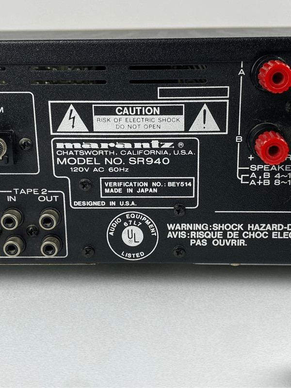 DEFECTIVE Marantz SR940 Stereo Receiver Works Great G3D gallery
