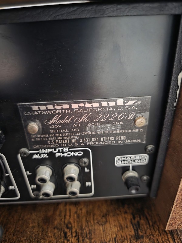 VINTAGE MARANTZ 2226B AM/FM STEREO RECEIVER - SERVICED - CLEANED - TESTED gallery