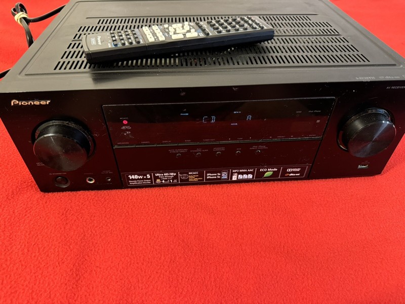 Pioneer AV Receiver VSX-524k W/ Remote Control Tested / Works