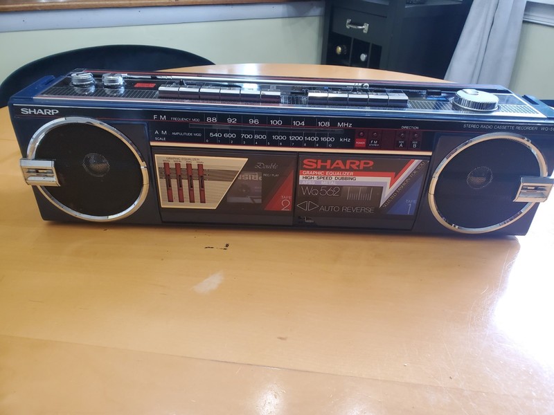 SHARP WQ-562(BK) AM/FM Stereo Dual Cassette Recorder - Black gallery