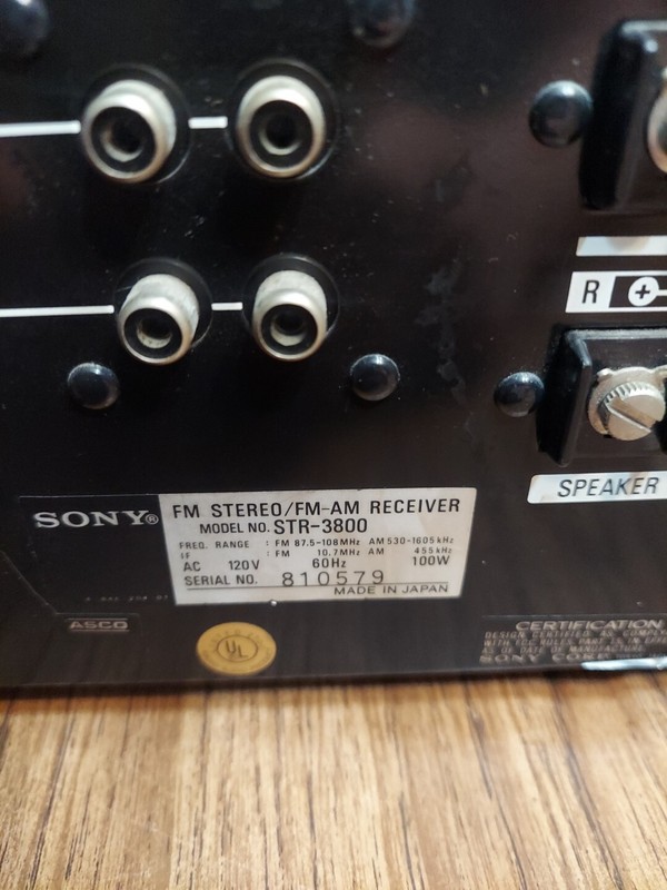 Vintage 1970's Sony STR-3800 AM/FM Stereo Receiver gallery