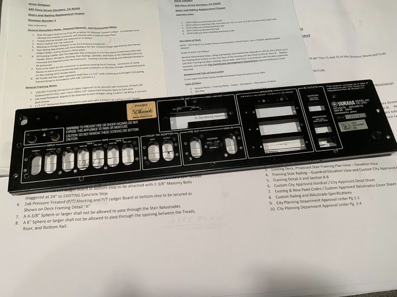 Yamaha CR-1020 Stereo Receiver Parting Out Nice Rear Panel!!