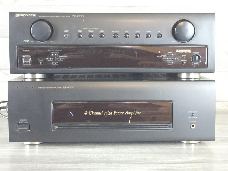 Pioneer CX-4000 & M-4000 4 Channel Stereo Amplifier Receiver Tested Works