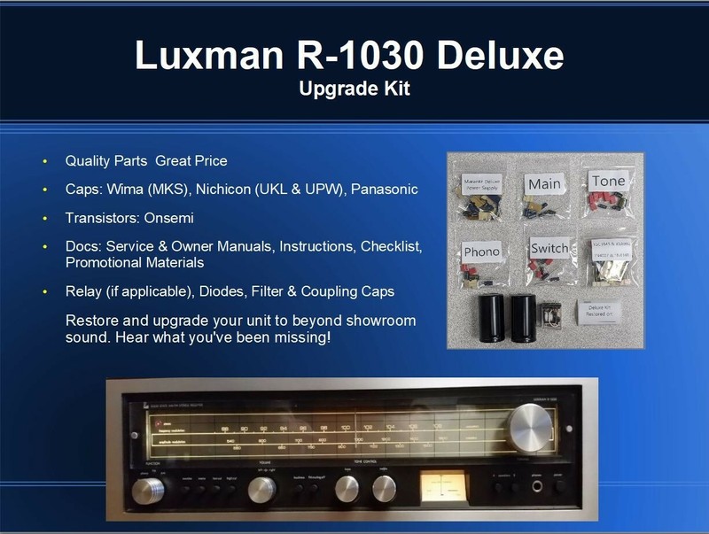 Luxman R-1040 Receiver Ultimate Upgrade Kit Genuine Parts Restoration Guarantee