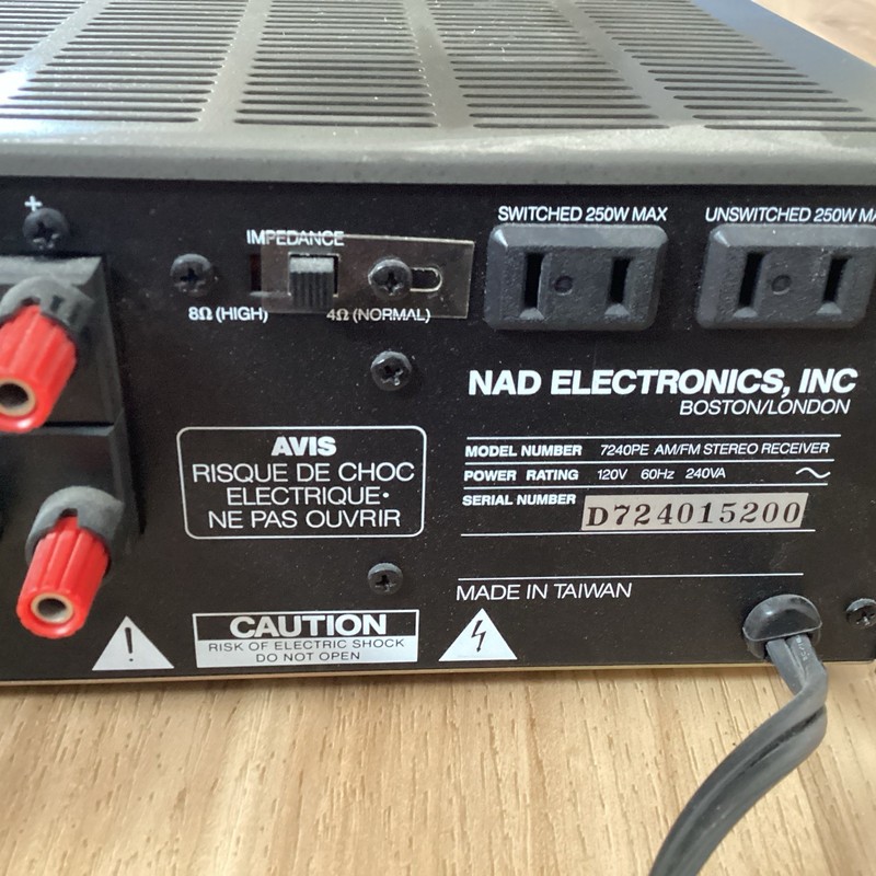NAD 7240PE Power Envelope Stereo Receiver – Fully Tested – Vintage Audiophile. gallery
