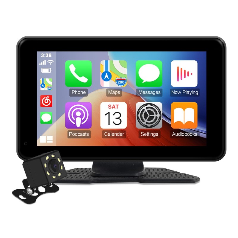 7″ HD Portable Wireless Carplay for Car Stereo Touch Screen with Apple Carplay &