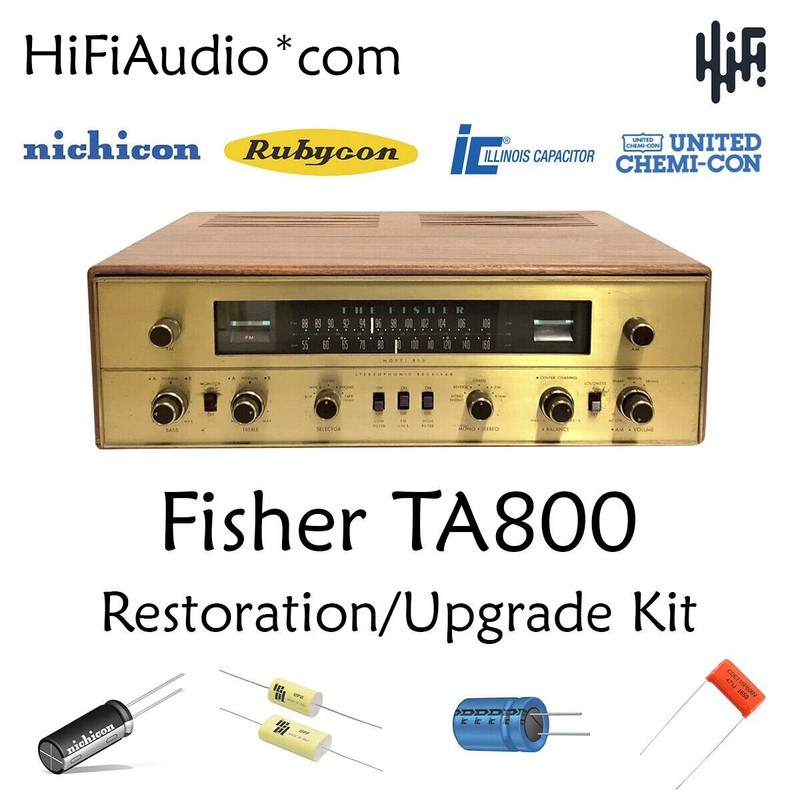 Fisher TA-800 receiver restoration recap repair service rebuild kit capacitor