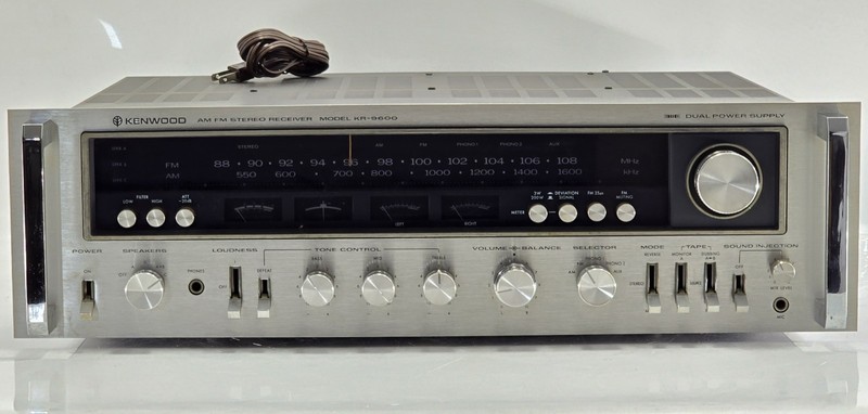 Vtg Kenwood KR-9600 Solid State Stereo Receiver! HTF Silver Face – WORKS MINT!