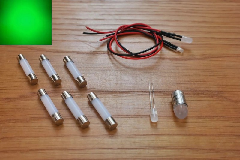 Marantz 1550 replacement power amp front meters LED lamps bulbs lights kit GREEN