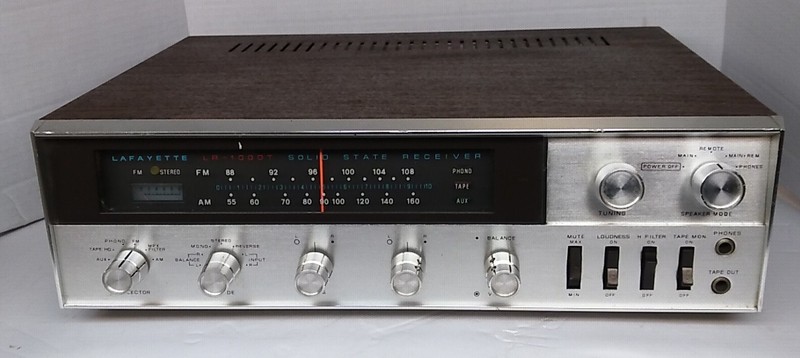 Vintage Lafayette LR-1000T SOLID-STATE AM/FM RECEIVER Phono Input 1968