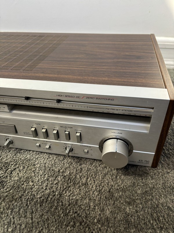 Kenwood KR-750 Vintage AM/FM Stereo Receiver 60W Tested See Video gallery