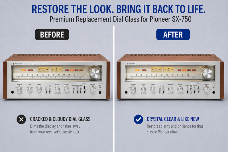 Pioneer SX-650 Dial Glass Replacement Part gallery