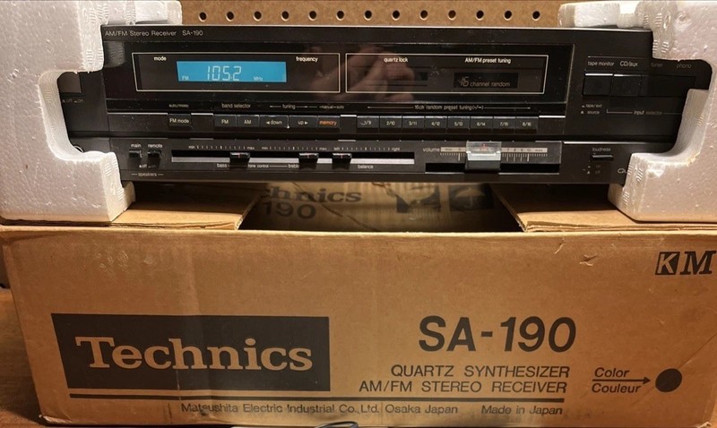 Technics SA-190 AM/FM Stereo Receiver w Original Box Manual Japan Tested