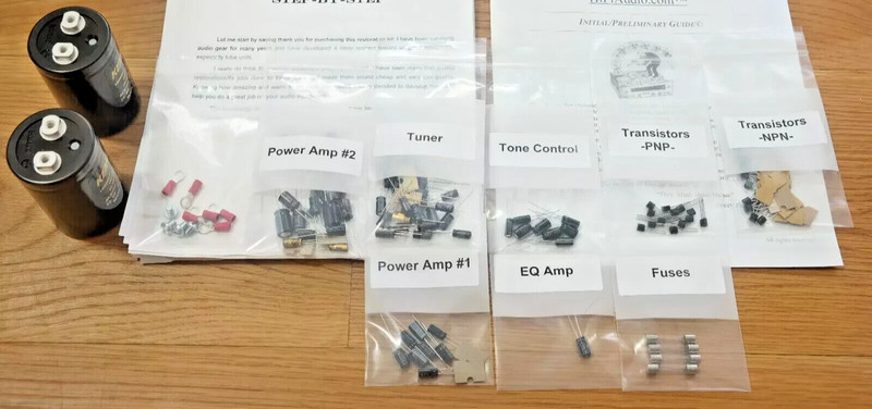 Pioneer SX-550 rebuild restoration recap upgrade kit fix repair filter capacitor